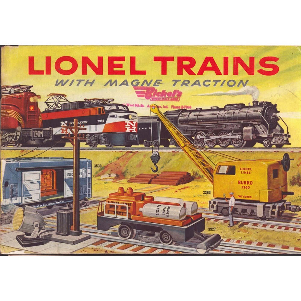 Vintage Lionel Trains Magne-Traction Advertising Print New Haven Burro Crane VG